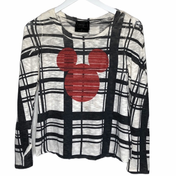 Disney Sweaters - Disney Boutique printed plaid light sweater